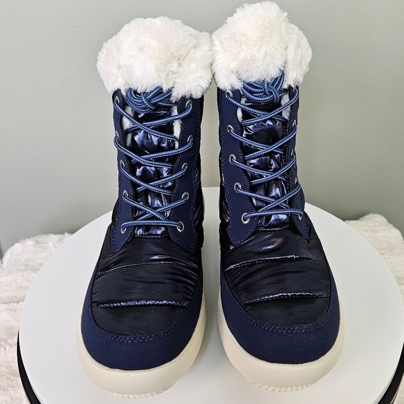 Sperry Women's Bearing Plushwave Navy Metallic Snow Boot - Picture 4 of 12